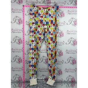 Hanna Andersson pants joggers Christmas Multicolor Grid Print Track Pants